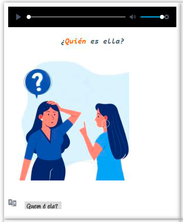 Exemplo imagem audio texto