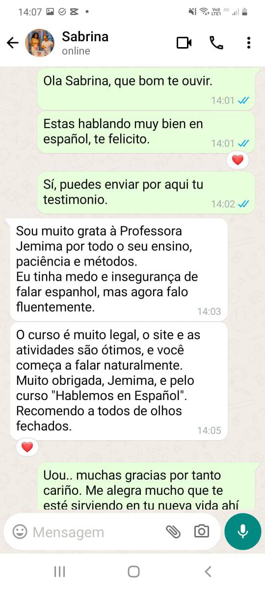 Depoimento de Sabrina